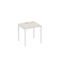 А4 Б2 011 ДШ (Дуб шамони/Белый) Стол письменный на металлокаркасе DUE