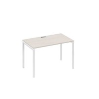 А4 Б2 013 ДШ (Дуб шамони/Белый) Стол письменный на металлокаркасе DUE