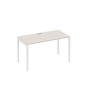А4 Б2 014 ДШ (Дуб шамони/Белый) Стол письменный на металлокаркасе DUE
