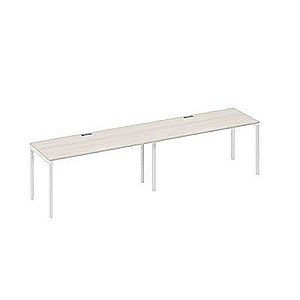 А4 Б2 015-2 ДШ (Дуб шамони/Белый) Рабочая станция 2х160 опоры DUE