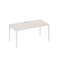А4 Б2 025 ДШ (Дуб шамони/Белый) Стол письменный на металлокаркасе DUE