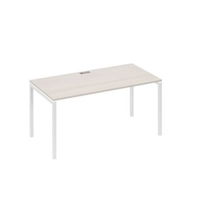 А4 Б2 025 ДШ (Дуб шамони/Белый) Стол письменный на металлокаркасе DUE