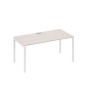 А4 Б2 025 ДШ (Дуб шамони/Белый) Стол письменный на металлокаркасе DUE