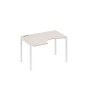 А4 Б2 041 ДШ (Дуб шамони/Белый) Стол эргономичный левый "Классика" на металлокаркасе DUE