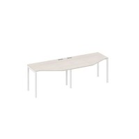 А4 Б2 051-2 ДШ (Дуб шамони/Белый) Рабочая станция опоры DUE столы Техно 2х120