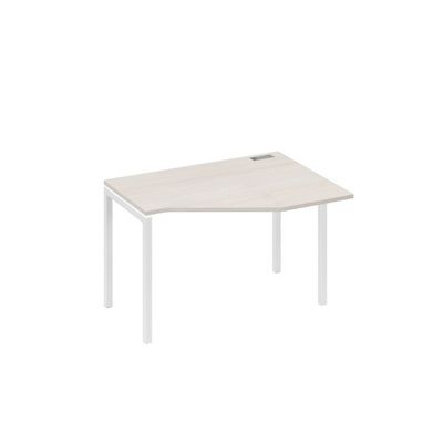 А4 Б2 052 ДШ (Дуб шамони/Белый) Стол эргономичный правый "Техно" на металлокаркасе DUE