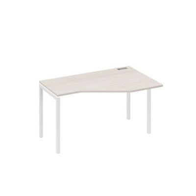 А4 Б2 054 ДШ (Дуб шамони/Белый) Стол эргономичный правый "Техно" на металлокаркасе DUE