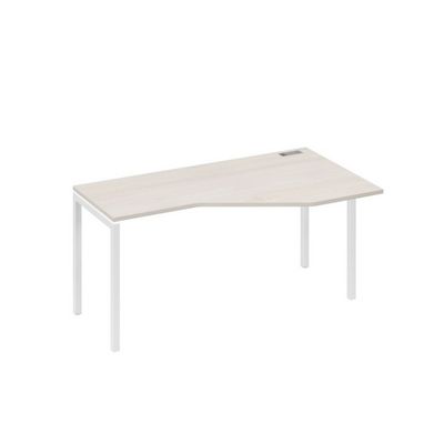 А4 Б2 056 ДШ (Дуб шамони/Белый) Стол эргономичный правый "Техно" на металлокаркасе DUE