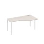 А4 Б2 056 ДШ (Дуб шамони/Белый) Стол эргономичный правый "Техно" на металлокаркасе DUE