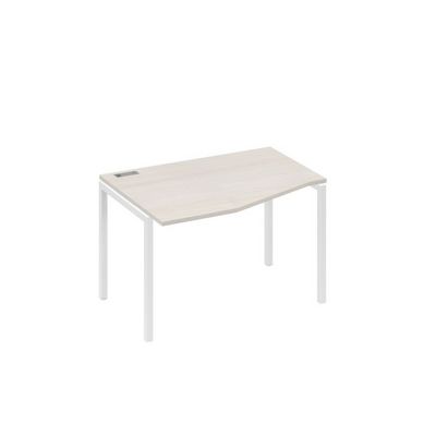 А4 Б2 061 ДШ (Дуб шамони/Белый) Стол эргономичный левый "Техно" на металлокаркасе DUE