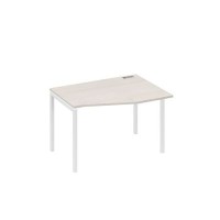 А4 Б2 062 ДШ (Дуб шамони/Белый) Стол эргономичный правый "Техно" на металлокаркасе DUE