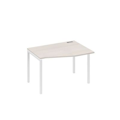 А4 Б2 062 ДШ (Дуб шамони/Белый) Стол эргономичный правый "Техно" на металлокаркасе DUE