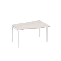 А4 Б2 064 ДШ (Дуб шамони/Белый) Стол эргономичный правый "Техно" на металлокаркасе DUE
