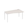 А4 Б2 066 ДШ (Дуб шамони/Белый) Стол эргономичный правый "Техно" на металлокаркасе DUE
