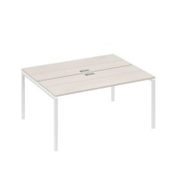 А4 Б2 172 ДШ (Дуб шамони/Белый) Рабочая станция на каркасе DUE столы 2х160