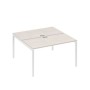 А4 Б2 174 ДШ (Дуб шамони/Белый) Рабочая станция на каркасе DUE столы 2х140