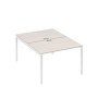 А4 Б2 176 ДШ (Дуб шамони/Белый) Рабочая станция на каркасе DUE столы 2х120