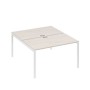 А4 Б2 177 ДШ (Дуб шамони/Белый) Рабочая станция на каркасе DUE столы 2х140