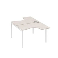 А4 Б2 180 ДШ (Дуб шамони/Белый) Рабочая станция опоры DUE столы 2х120 Классика