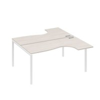 А4 Б2 182 ДШ (Дуб шамони/Белый) Рабочая станция опоры DUE столы 2х160 Классика