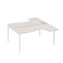 А4 Б2 182 ДШ (Дуб шамони/Белый) Рабочая станция опоры DUE столы 2х160 Классика