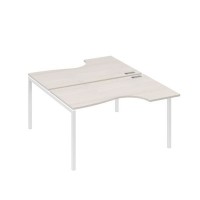 А4 Б2 184 ДШ (Дуб шамони/Белый) Рабочая станция опоры DUE столы 2х140 Классика