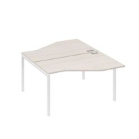 А4 Б2 187 ДШ (Дуб шамони/Белый) Рабочая станция опоры DUE со столами Техно 2х140