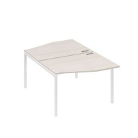 А4 Б2 189 ДШ (Дуб шамони/Белый) Рабочая станция каркас DUE столы 2х120 Техно