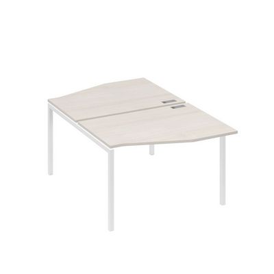 А4 Б2 189 ДШ (Дуб шамони/Белый) Рабочая станция каркас DUE столы 2х120 Техно