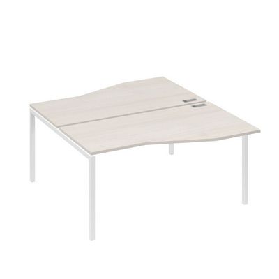 А4 Б2 191 ДШ (Дуб шамони/Белый) Рабочая станция каркас DUE столы 2х160 Техно