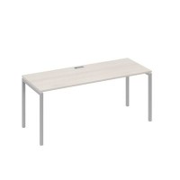 А4 С2 016 ДШ (Дуб шамони/Серый) Стол письменный на металлокаркасе DUE