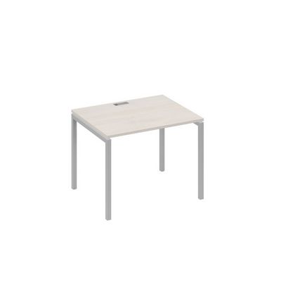 А4 С2 022 ДШ (Дуб шамони/Серый) Стол письменный на металлокаркасе DUE