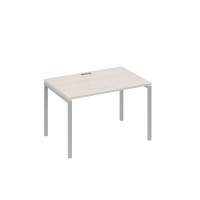 А4 С2 023 ДШ (Дуб шамони/Серый) Стол письменный на металлокаркасе DUE