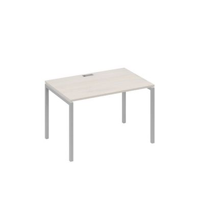 А4 С2 023 ДШ (Дуб шамони/Серый) Стол письменный на металлокаркасе DUE