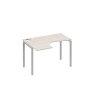 А4 С2 031 ДШ (Дуб шамони/Серый) Стол эргономичный левый "Классика" на металлокаркасе DUE
