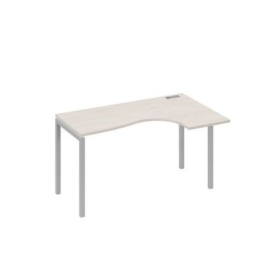 А4 С2 034 ДШ (Дуб шамони/Серый) Стол эргономичный правый "Классика" на металлокаркасе DUE