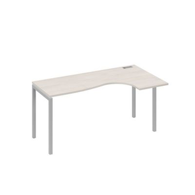 А4 С2 036 ДШ (Дуб шамони/Серый) Стол эргономичный правый "Классика" на металлокаркасе DUE