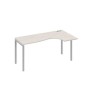 А4 С2 036 ДШ (Дуб шамони/Серый) Стол эргономичный правый "Классика" на металлокаркасе DUE