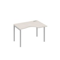 А4 С2 042 ДШ (Дуб шамони/Серый) Стол эргономичный правый "Классика" на металлокаркасе DUE