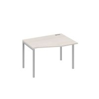 А4 С2 062 ДШ (Дуб шамони/Серый) Стол эргономичный правый "Техно" на металлокаркасе DUE