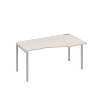 А4 С2 066 ДШ (Дуб шамони/Серый) Стол эргономичный правый "Техно" на металлокаркасе DUE