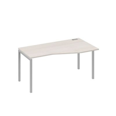 А4 С2 066 ДШ (Дуб шамони/Серый) Стол эргономичный правый "Техно" на металлокаркасе DUE