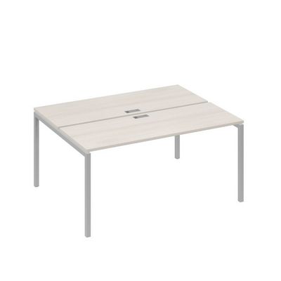 А4 С2 172 ДШ (Дуб шамони/Серый) Рабочая станция на каркасе DUE столы 2х160