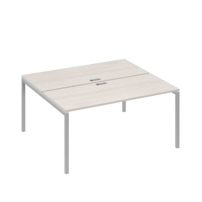 А4 С2 175 ДШ (Дуб шамони/Серый) Рабочая станция на каркасе DUE столы 2х160