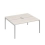 А4 С2 175 ДШ (Дуб шамони/Серый) Рабочая станция на каркасе DUE столы 2х160