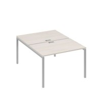 А4 С2 176 ДШ (Дуб шамони/Серый) Рабочая станция на каркасе DUE столы 2х120