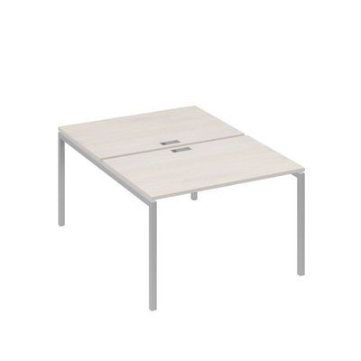 А4 С2 176 ДШ (Дуб шамони/Серый) Рабочая станция на каркасе DUE столы 2х120