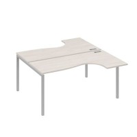 А4 С2 182 ДШ (Дуб шамони/Серый) Рабочая станция опоры DUE столы 2х160 Классика