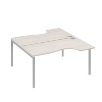 А4 С2 185 ДШ (Дуб шамони/Серый) Рабочая станция опоры DUE столы 2х160 Классика