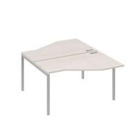 А4 С2 187 ДШ (Дуб шамони/Серый) Рабочая станция опоры DUE со столами Техно 2х140